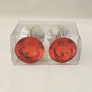 Juego de 4 ANILLOS DE SERVILLETA DE PIEDRAS PRECIOSAS ROJAS DE NAVIDAD - NUEVOS - Imagen 1 de 2