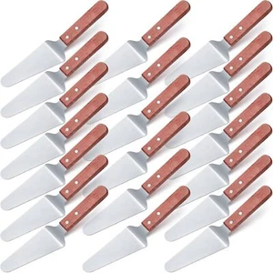 20 Pack Wooden Handle Pizza Spatula Stainless Steel Non-Slip (Brown) - Picture 1 of 6