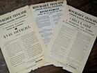 Yonne guerre 1870-71 LOT DE 3 AFFICHES CONCERNANT L