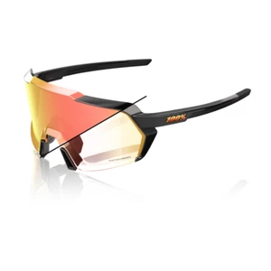 100% Eyewear - Korbin - Gloss Metallic Black - Orange Mirror Photochromic Lens - Picture 1 of 4