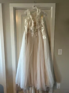 wedding dresses plus size color: ivory/cashmere designer: Galina Signature  - Picture 1 of 14