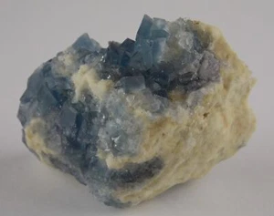 CRISTALLI DI FLUORITE BLU - 6,9 cm - BLANCHARD MINE, BINGHAM, NUOVO MESSICO 28952 - Foto 1 di 7