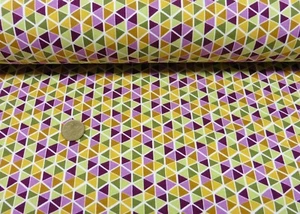 Triangle Soft Sweat senf, lila Biostoff Kinderstoff Sweatshirtstoff Dreiecke 50 - Bild 1 von 1