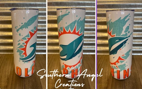 20oz. Skinny Tumbler - NFL Miami Dolphins Cover