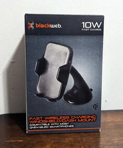Parabrisas/montaje en tablero inalámbrico de carga rápida para automóvil de 10 W - NUEVO SELLADO Blackweb - Imagen 1 de 12
