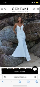 Sentani Boutique, by Tania Olsen - Fitted Mermaid White Wedding Dress, Size 8 - Picture 1 of 7