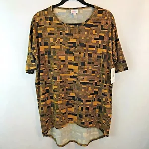 Top para mujer Lularoe Irma negro y dorado patrón geométrico talla XXS NUEVO CON ETIQUETAS - Imagen 1 de 8