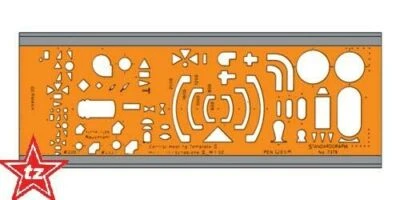 Schablone Heizungstechnik II. - standardgraph Schablone 7380   +++ NEU & OVP - Bild 1 von 2