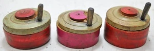 Vintage Lot of 3 Wooden Mini Grinder Toys Original Hand Crafted Lacquer Painted - Picture 1 of 7