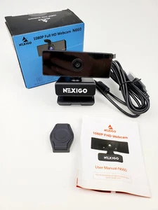 NexiGO N660 1080P Webcam Full HD Microphone USB Plug Black Laptop PC Desktop - Imagen 1 de 11