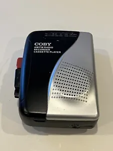 Coby CVR-28-BLK AM/FM Cassette Recorder Black, Tested, 2AA Batt Not Included - Picture 1 of 7