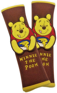 Disney Winnie The Pooh seat belt covers (seatbelt pads) pair new with tags brown