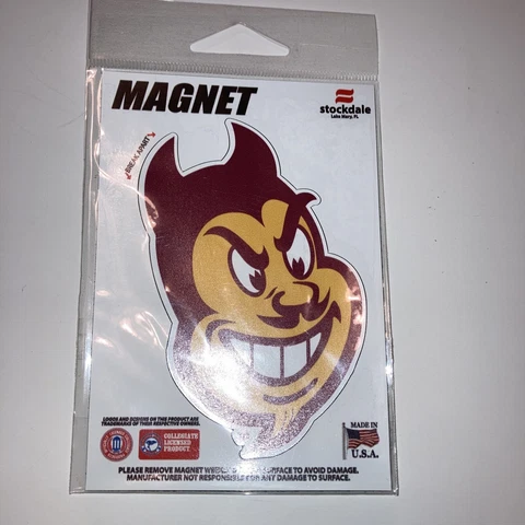 ARIZONA STATE SUN DEVILS ST Vintage NCAA RUBBER PAC 10 MAGNET Cover