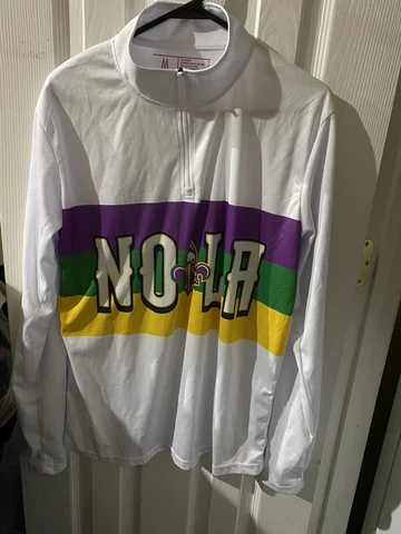 New Orleans Pelicans Mardi Gras Giveaway 1/4 Zip Jacket Men’s Size Medium Cover