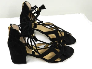 Michael Kors Sandalen Damen 8,5 M Knöchelriemen Pumps schwarz Wildleder Absatz - Bild 1 von 9