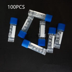 100PCS Centrifuge Tubes Caps Plastic Chemistry Test Vials 2ml Micro Cryotube - Picture 1 of 1
