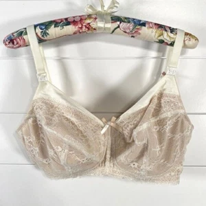 Panache Womens Sophie Nursing Bra 30G NWT Linen Lace Wireless Adjustable Straps - Picture 1 of 15