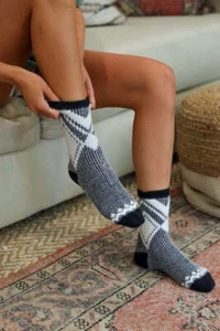 Calze in finto mohair motivo diamante - Foto 1 di 27