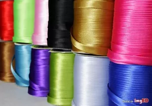 15mm SATIN BIAS BINDING COLOURS 1-130m FOLDED TRIMMING EDGING *15 COLOURS - Picture 1 of 16