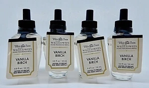 4 BATH & BODY WORKS WHITE BARN VANILLA BIRCH WALLFLOWERS HOME FRAGRANCE REFILL - Picture 1 of 10
