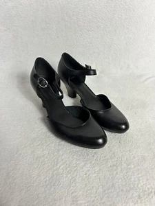 Clarks, Women's Black Leather Kitten Heel Shoes, Size UK 6 D - Used - Picture 1 of 9
