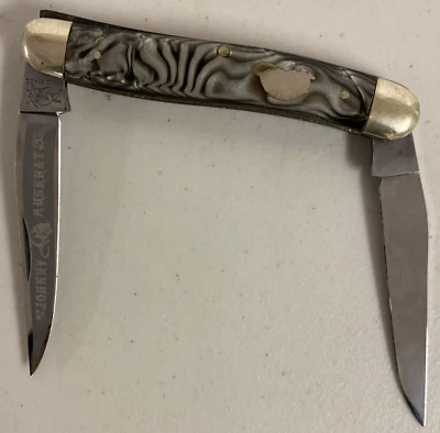 Navaja de Bolsillo Plegable Solingen Martillo Forjada De Colección Marca Bulldog Johnny Muskrat Foto 1 de 4