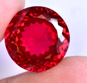 20.30 Ct Natural Blood Red Mozambique Ruby Round CERTIFIED Loose Gemstone - Picture 1 of 6