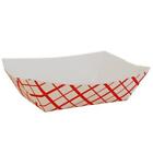 Southern Champion - 417 - 2 lb Red Plaid Food Tray