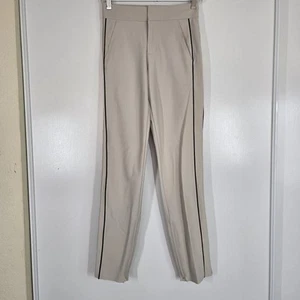 Athleta Stellar Novelty Trouser Women's Sz 2T Beige Grey Stretch Casual Business - Picture 1 of 16
