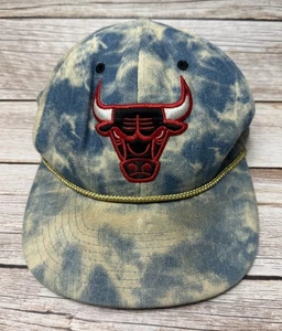 Chicago Bulls NBA Denim Acid Wash Mitchell & Ness Mütze Snapback Hat Blue Denim - Bild 1 von 6