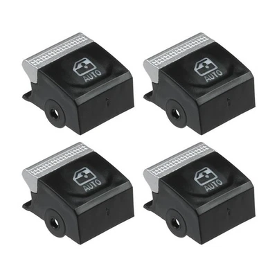 GARAGE-HUB ITALIA Copri pulsante finestrino cromato - 4 pezzi Renault Clio 5, Sandero, Captur