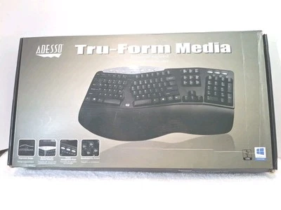 Adesso Tru-Form Contoured Ergonomic Keyboard PCK-208B New Open Box - Image 1 of 4