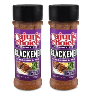 Condimento ennegrecido Cajun's Choice - Tarro de 2,75 oz, paquete de 2, todo natural, bajo... - Imagen 1 de 9