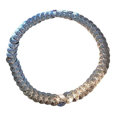 Silver Sand Dollar Concho Belt Womens Silver Tone Design Metal 24x0.75 inches - Image 1 of 4