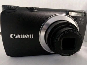 Canon PowerShot A3300 IS 16.0MP Digital Camera, Black , W/ Charger & Battery - Picture 1 of 11
