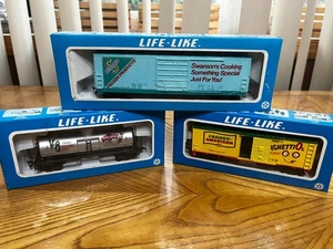 ¡¡¡LOTE DE COCHES LIFE LIKE HO SCALE MATERIAL RODANTE (3)!!!  V-8, SWANSON'S, SPAGHETTI O'S - Imagen 1 de 5