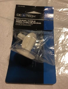 Coaxial Cable Feed-Through Bushing 184-698 White For Interior & Exterior Walls - Picture 1 of 2