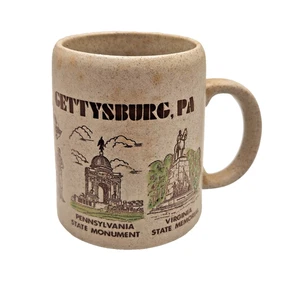 Vintage Gettysburg PA Souvenir Kaffeebecher Schlachtfeld Denkmäler & Denkmäler - Bild 1 von 4
