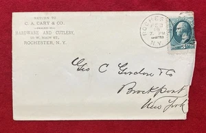 1870-1882c (?) **C. A. CARY & CO.** {HARDWARE & CUTLERY} ROCHESTER, N.Y. COVER! - Picture 1 of 13
