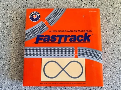 LIONEL #12030 FASTRACK FIGURE 8 ADD-ON TRACK PACK O GAUGE TRAIN LAYOUT CROSSOVER - Image 1 of 2
