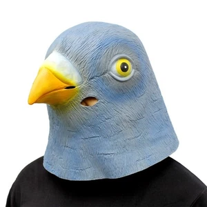 Deluxe Novelty Halloween Costume Party Latex Animal Head Mask Pigeon - Picture 1 of 8
