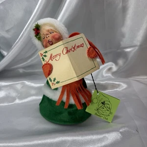 Vintage Annalee Puppe Frau Dame & Noten Weihnachtsmann Baumspitze 1974 - Bild 1 von 9