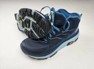 hoka Shoes Womens 9.5 Sky Toa one one shoes Goretex blue Hiking Boots - Picture 1 of 8