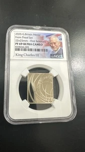 2025 Great Britain NGC PF69 UCAM Medal From Proof Set 22x25mm First Releases - Picture 1 of 6