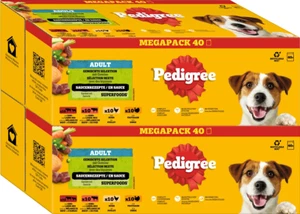 PEDIGREE 80 x 100g Hundefutter Nass Fleisch und Geflügel Mix mit Gemüse in Sauce - Bild 1 von 10