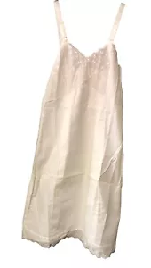 NWOT Vintage LOOMCRAFT Size 32 White Cotton Full Slip - Picture 1 of 8
