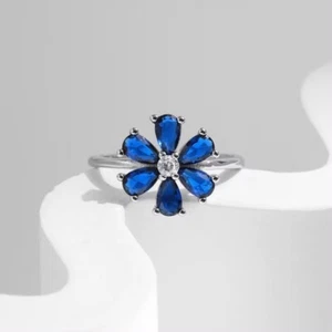 Sapphire Gem,  925 Sterling Silver Ring. Flawless Premium Jewellery Piece. - Picture 1 of 4