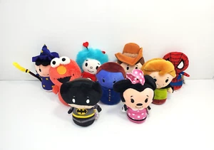 Hallmark Itty Bittys Plush Lot of 9 Spiderman Woody Shaggy Elmo Minnie Mouse - Picture 1 of 6