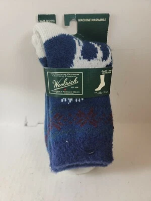 Calcetín Woolrich para mujer de doble capa con Aloe Vera Buck Deer azul... Nuevo  Foto 1 de 4