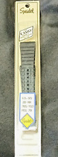 Vintage Speidel Casio Watch Band, Black Rubber 20 MM, 765/153 PEG 70, NIP Silver